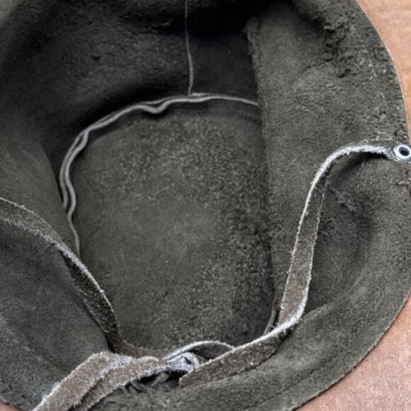 Suede Leather Handmade Australian Cowboy Western Hat Braided Band w/ Chin Strap - Picture 8 of 9